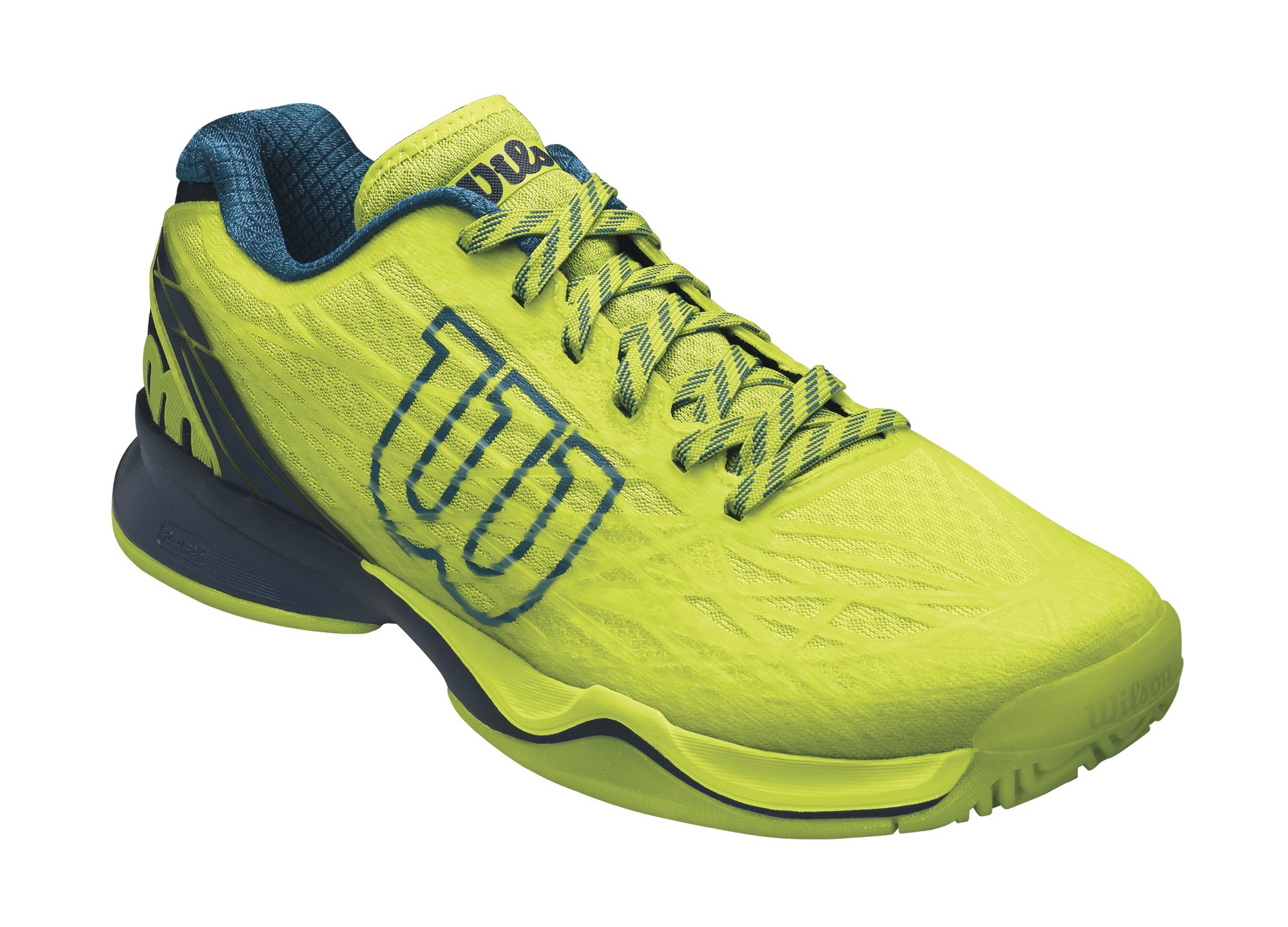 Wilson Kaos Lime/Navy/Blue Tennis-Men Wilson Kaos Lime/Navy/Blue Tennis-Men